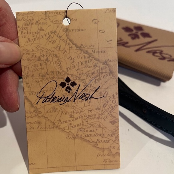 NWT Patricia Nash Leather Rocca Saddle Blue Coral Crossbody Bag - Picture 10 of 13